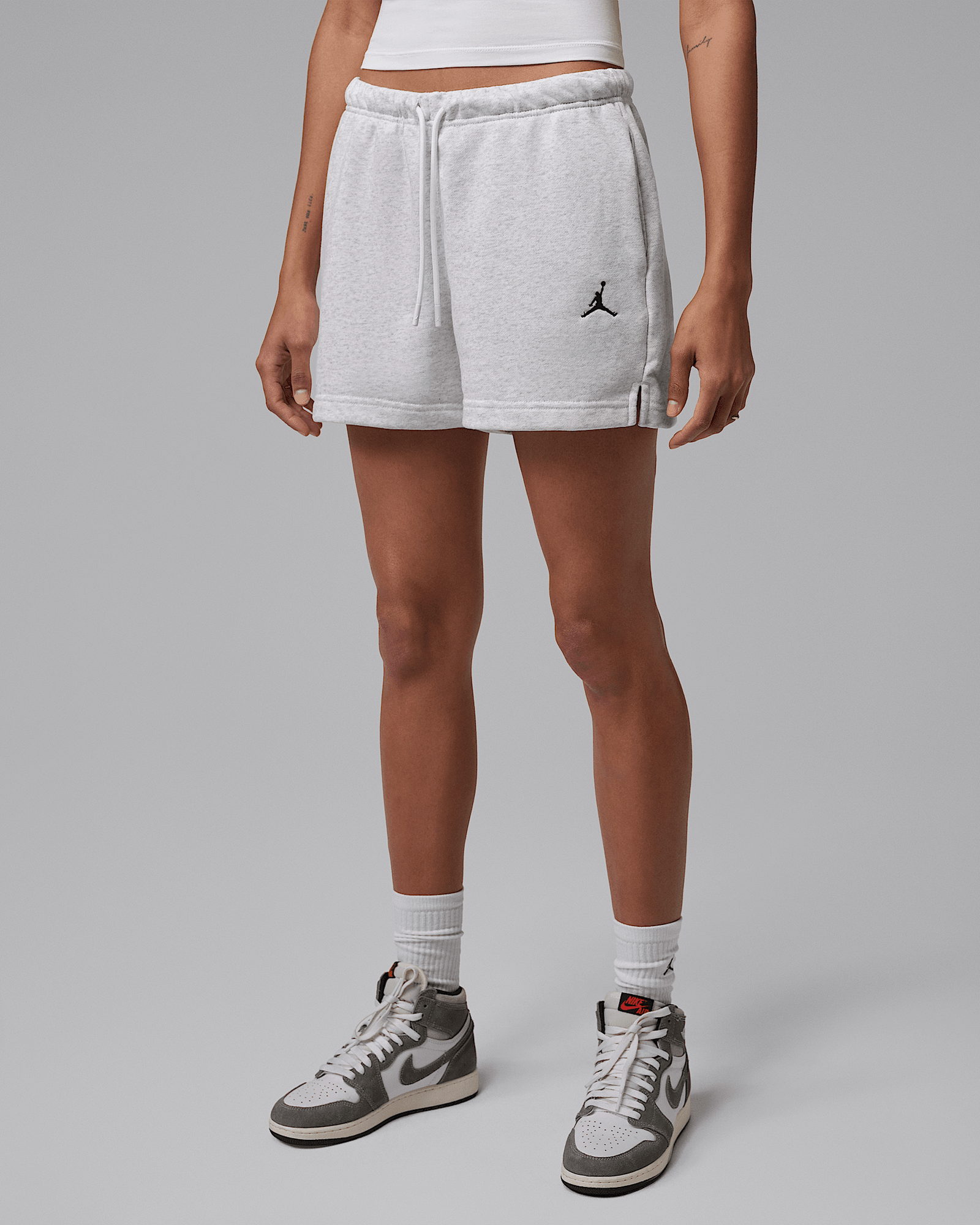 Jordan Brooklyn Fleece in Birch Heather/Black, image 1 of 1 from Nike