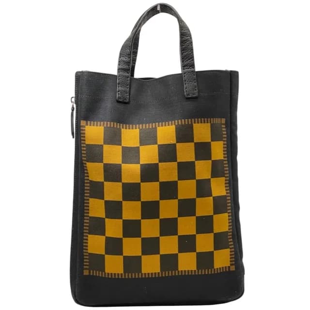 Fendi Game Tote Canvas Leather Black Lightweight Crossbody Shoulder Bag in Black Canvas from The Reluxe, photo 1 of 1