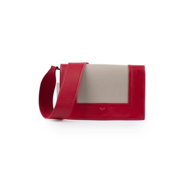 Celine Medium Frame Bag Red/Grey in Red Leather from The Purse Affair, photo 1 of 1