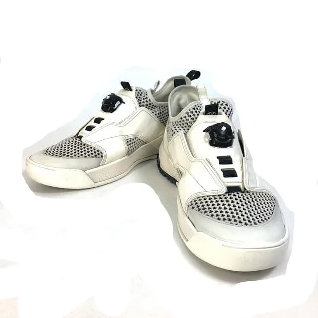 Louis Vuitton Fuel Power Sneakers, Men's, White, Mesh, Leather/Knit in Black/White Leather from Elady, photo 1 of 1