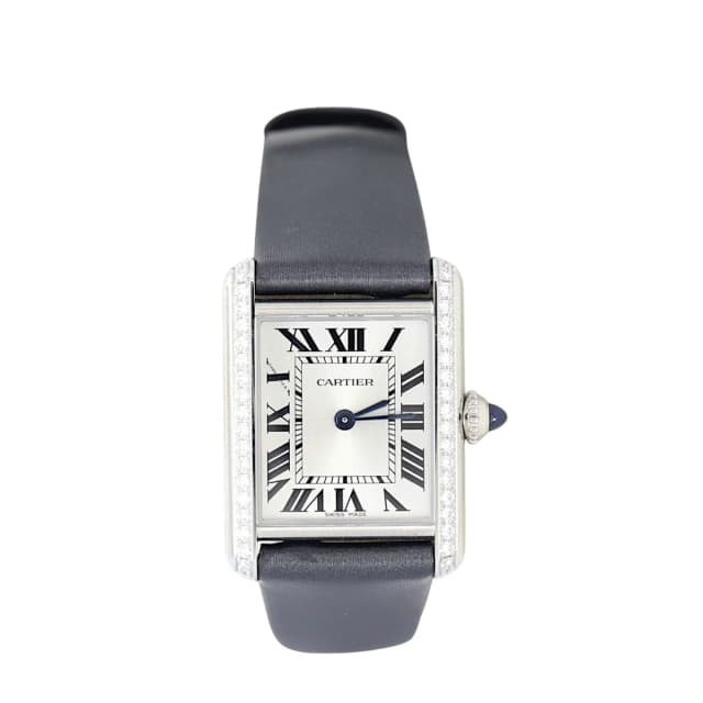 Tank Must de Cartier Diamond Watch Small in Calfskin from Luxe.It.Fwd, photo 1 of 1