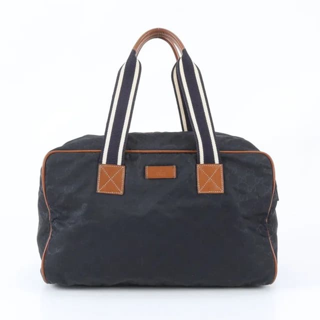 Gucci Leather Nylon Boston Bag Tote Navy in Navy Nylon from The Reluxe, photo 1 of 1