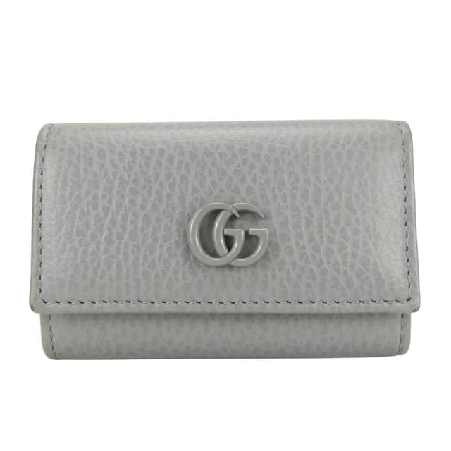 Gucci Key Case GG Marmont Leather Gray 6 Consecutive Key Holder in Grey Leather from The Reluxe, photo 1 of 1