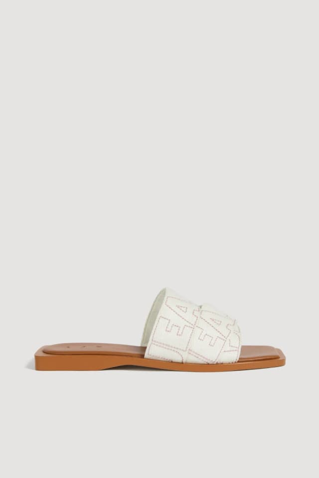 AJE Aliya Logo Slide in IVORY/TERRACOTTA, image 1 of 1 from Aje