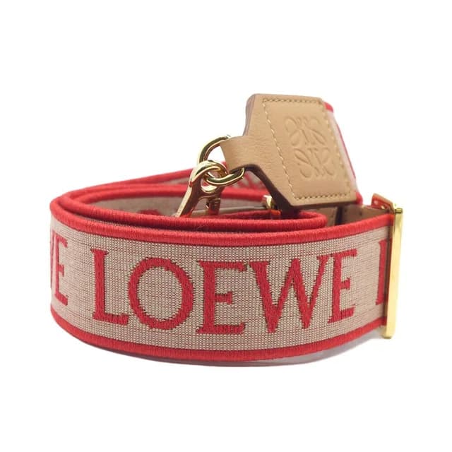 Loewe Anagram Logo Shoulder Strap Red Beige in Beige Canvas from The Reluxe, photo 1 of 1