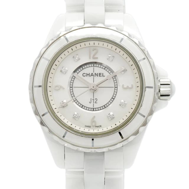 Chanel J12 Diamond White Dial Watch in White Ceramic from The Reluxe, photo 1 of 1