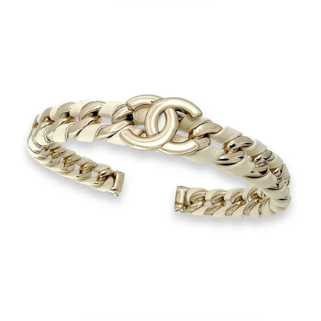Chanel CC Logo Bangle 26c Cruise Collection Bracelet in Lambskin from The Reluxe, photo 1 of 1