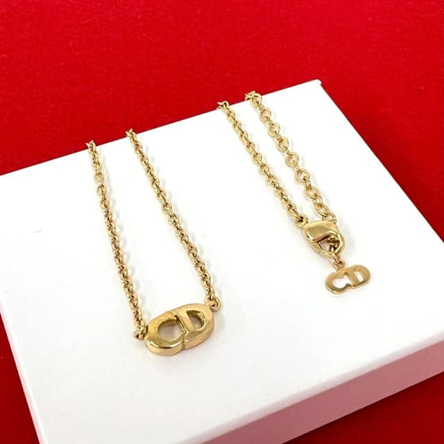 Dior CD Logo Motif Pendant Gold in Gold from The Reluxe, photo 1 of 1