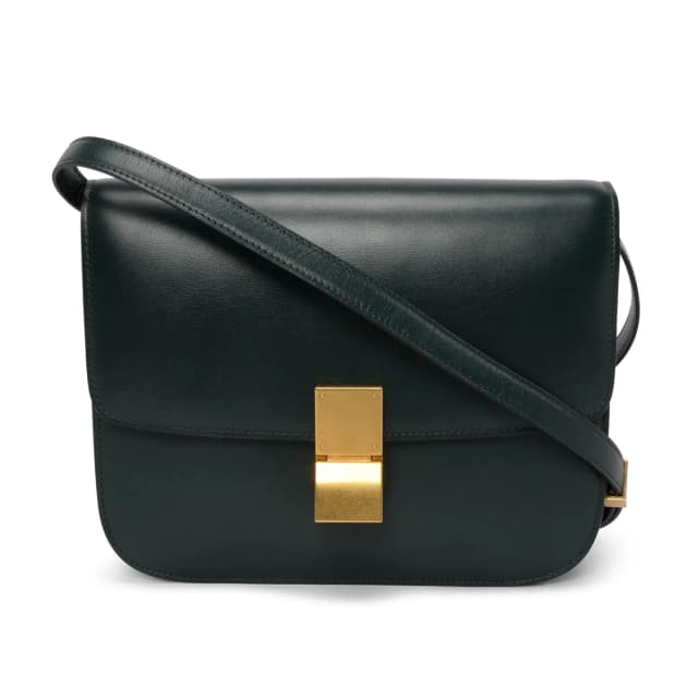 Celine Box Calf Classic Box Bag in Forest Green Box leather from Blue Spinach, photo 1 of 1