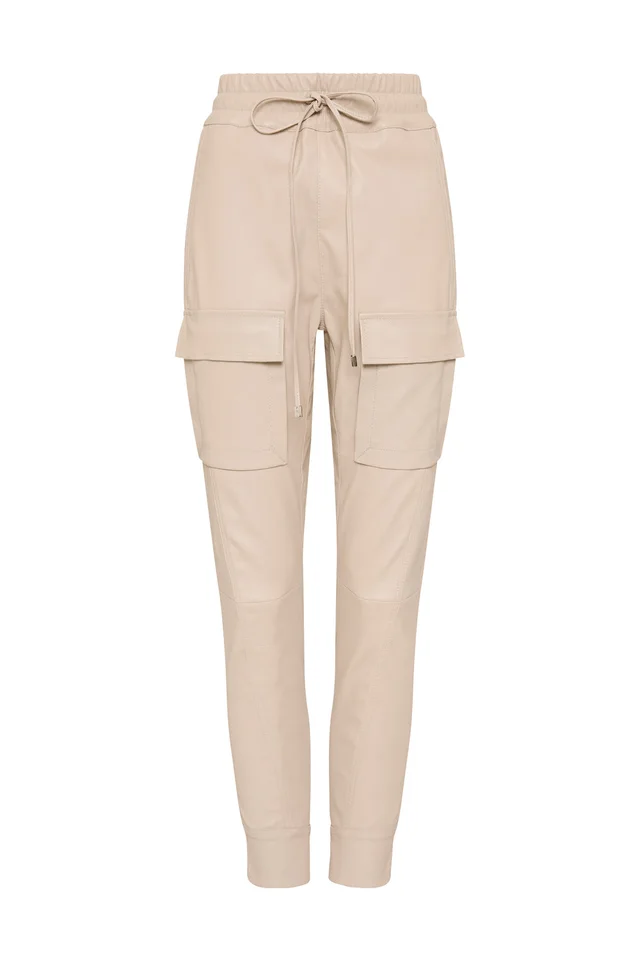 MANNING CARTELL Open Season Stretch Leather Pant in ALMOND, image 1 of 1 from Manning Cartell