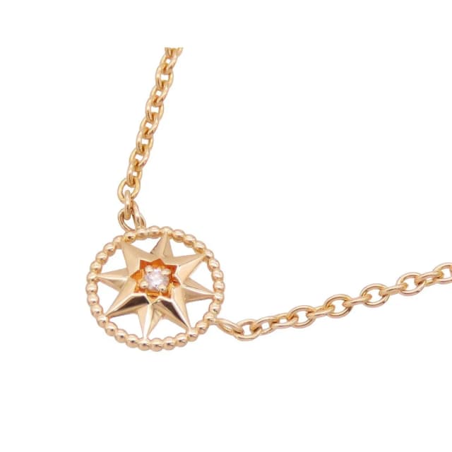 Dior Rose Des Vins Necklace Yellow Gold 18k Diamond in Pink from The Reluxe, photo 1 of 1