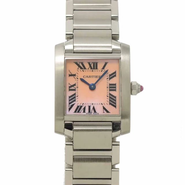 Cartier Tank Francaise SM W51028Q3 Quartz Pink Shell Dial Ladies in Pink from Luxury Promise, photo 1 of 1