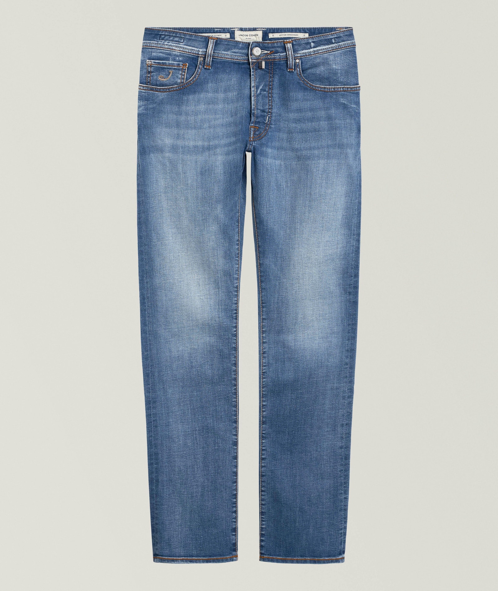 Jacob Cohen Bard Slim-Fit Jeans in Blue 92% cotton, 6% elastomultiestere, 2% spandex, image 1 of 1 from Harry Rosen