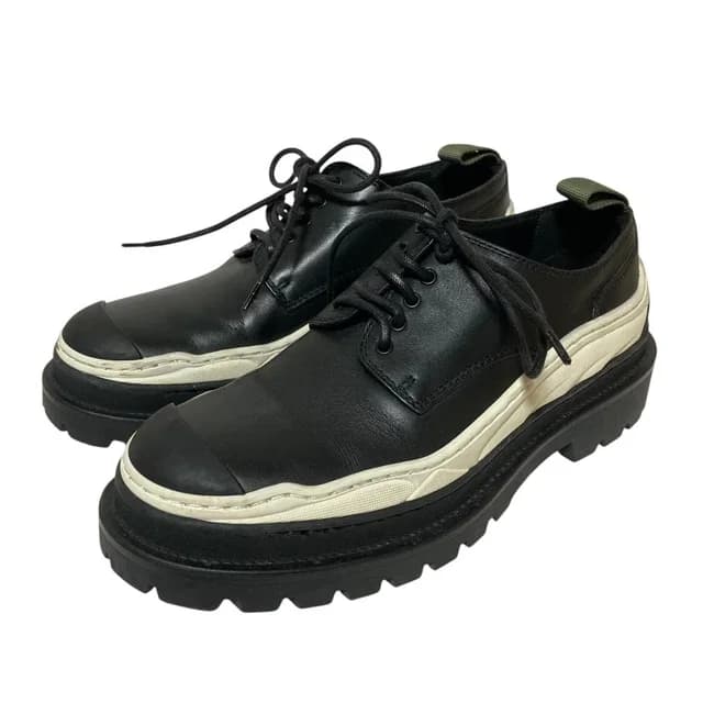 Dior Sacai Leather Derby Shoes Black White Spring Summer Fall Winter in Black Leather from The Reluxe, photo 1 of 1