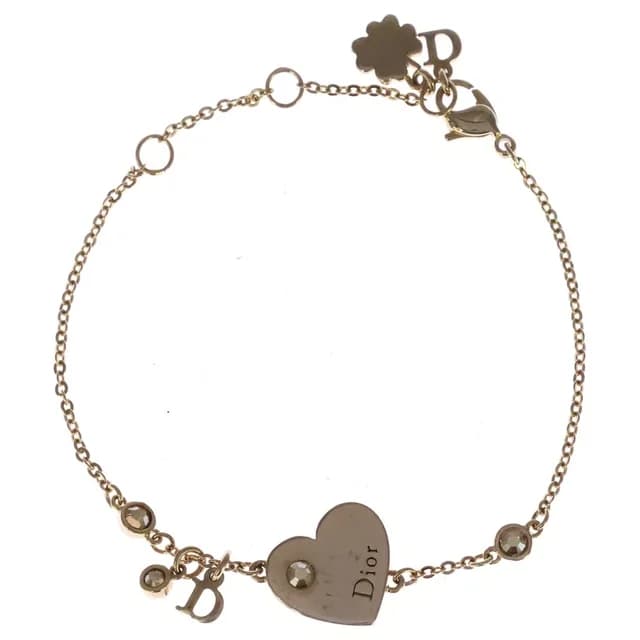 Dior Monsieur Heart Clover Logo Charm Bracelet Gold in Gold from The Reluxe, photo 1 of 1