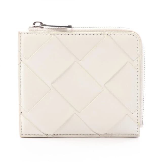 Bottega Veneta Coin Case Maxi Intrecciato White Leather in White Woven leather from The Reluxe, photo 1 of 1