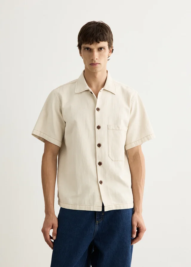 Universal Works Fatigue Shirt in ECRU, image 1 of 1 from Incu