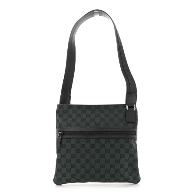 Gucci Messenger GG Canvas Bag - Black in Black Canvas from H&T, photo 1 of 1