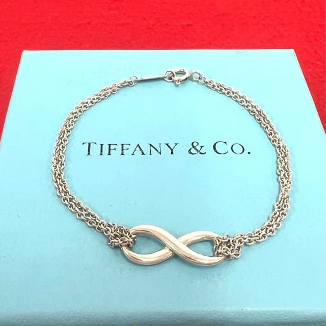 Tiffany & Co. Vintage Infinity Bracelet 925 Sterling Silver Chain Bangle in Silver from The Reluxe, photo 1 of 1