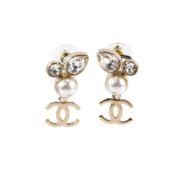 Chanel Pear Crystal Drop Earrings from The Purse Affair, photo 1 of 1