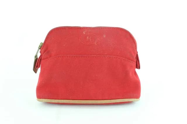 Hermès Bolide Toiletry Pouch 10hz1126 Red Canvas Clutch in Red Canvas from Bagriculture, photo 1 of 1