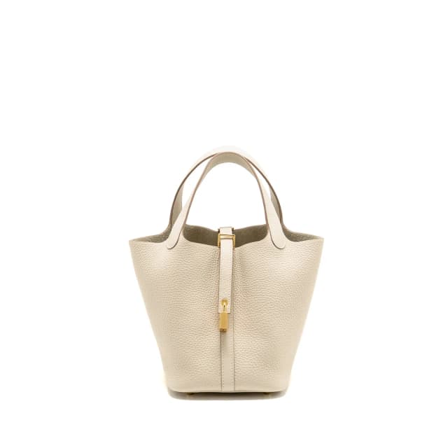 Hermès Picotin 18 Lock Bag Clemence Craie GHW Stamp G in White Clemence leather from EMIER, photo 1 of 1