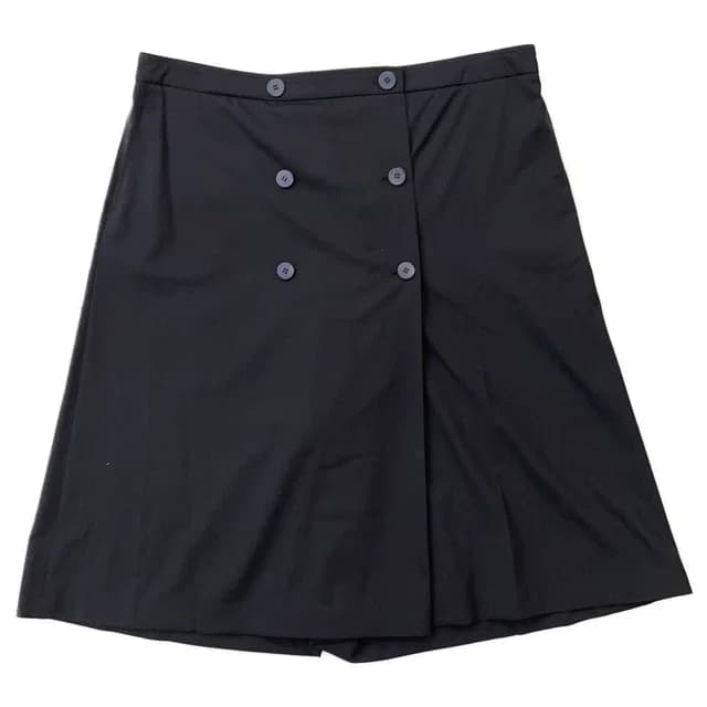 Hermès Pants Double Button Wide Shorts Wool 44 Black in Black Wool from The Reluxe, photo 1 of 1