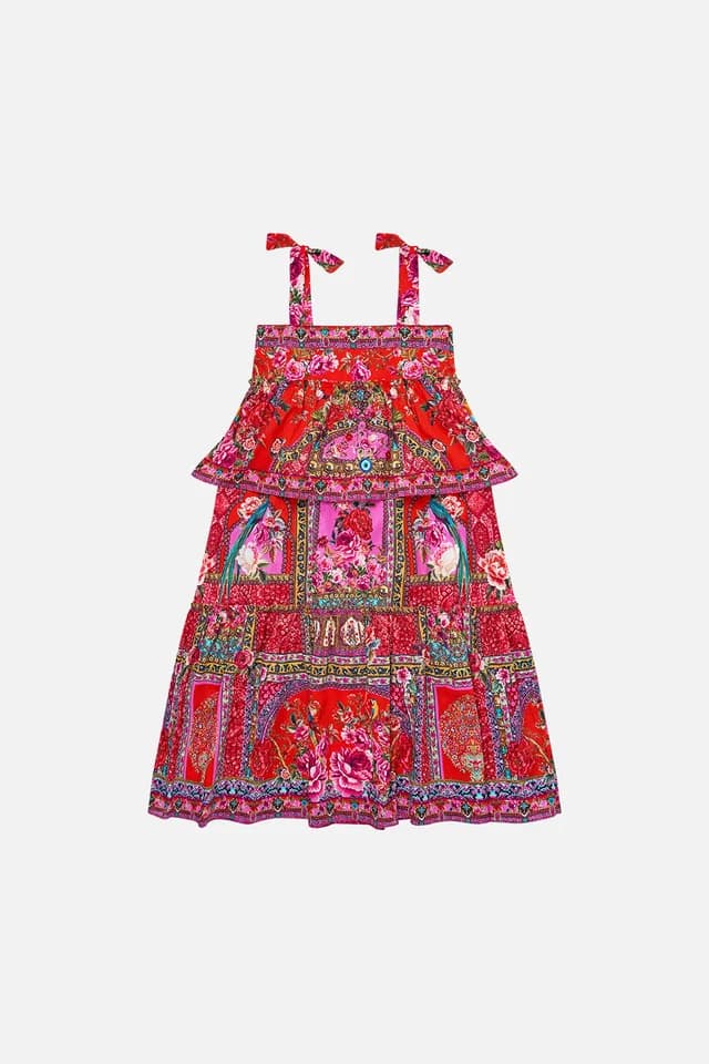 Camilla eBoutique KIDS TIERED MAXI DRESS WITH BOW STRAPS HEIRLOOM EMPIRE, image 1 of 1 from CAMILLA