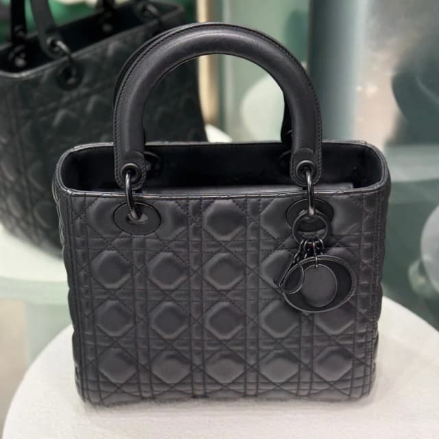 Dior Lady Medium Ultramatte - Black in Black Leather from Revivre Luxury Consignment, photo 1 of 1