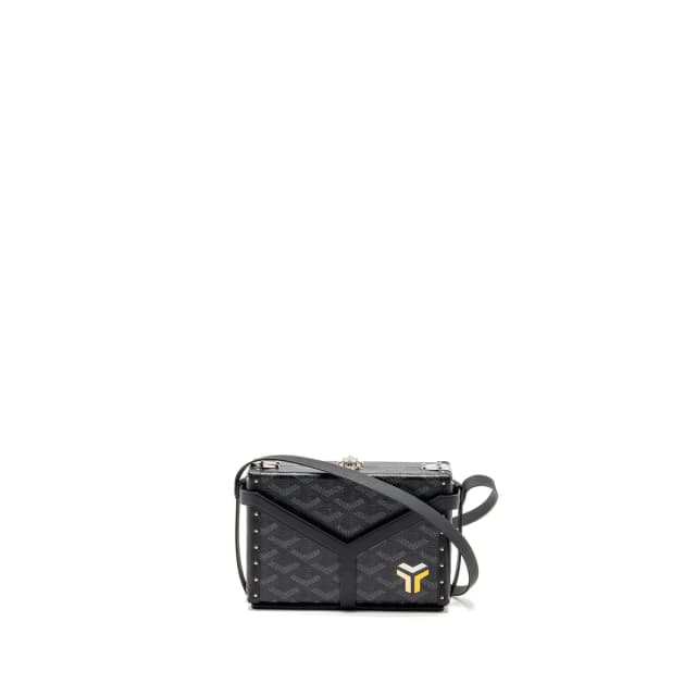 Goyard Minaudiere Trunk Bag Goyardine Canvas Black SHW in Black Canvas from EMIER, photo 1 of 1