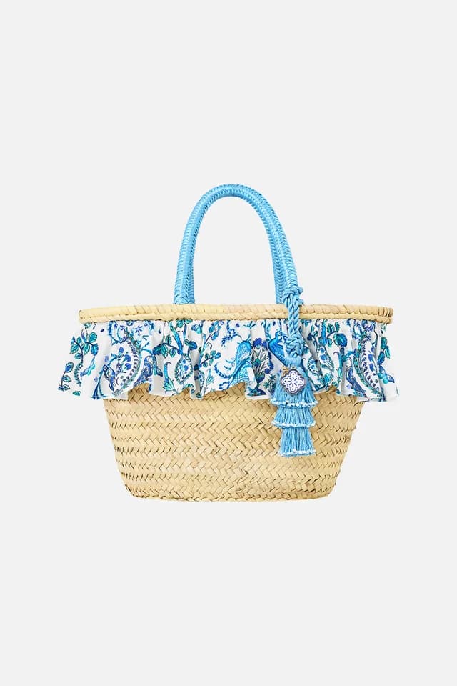 Camilla eBoutique RAFFIA TOTE WITH FRILL EDGE ISNIK LULLABY, image 1 of 1 from CAMILLA