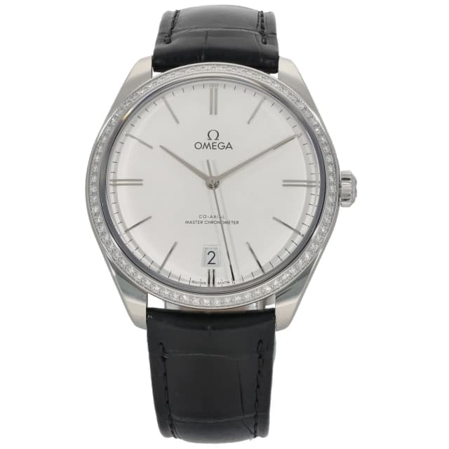 Omega De Ville Trésor 435.18.40.21.02.001 40mm Stainless Steel Watch in Leather from H&T, photo 1 of 1