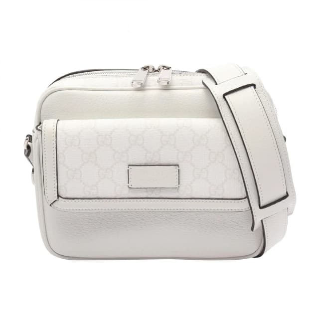 Gucci Shoulder Bag GG Supreme Small Cross White Canvas Leather in White Canvas from The Reluxe, photo 1 of 1