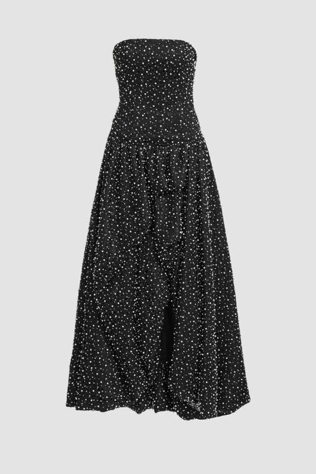AJE Regina Pearl Gown in BLACK, image 1 of 1 from Aje