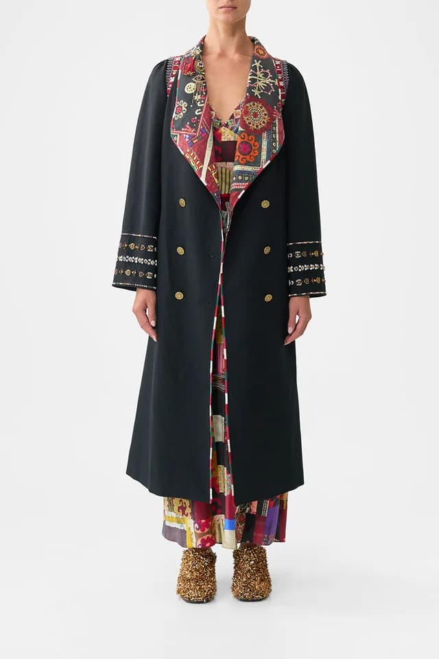 Camilla eBoutique COAT WITH VEST DETAIL PATCHWORK ALCHEMY, image 1 of 1 from CAMILLA