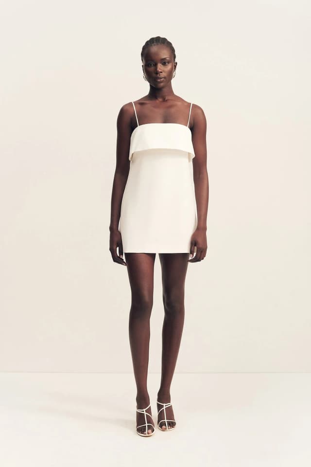 Shona Joy FELIX MINI DRESS - COCONUT, image 1 of 1 from Shona Joy