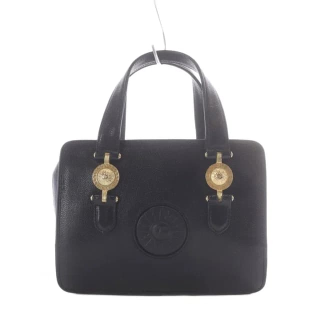Versace Sunburst Handbag Black Leather Vintage RI in Black Leather from The Reluxe, photo 1 of 1