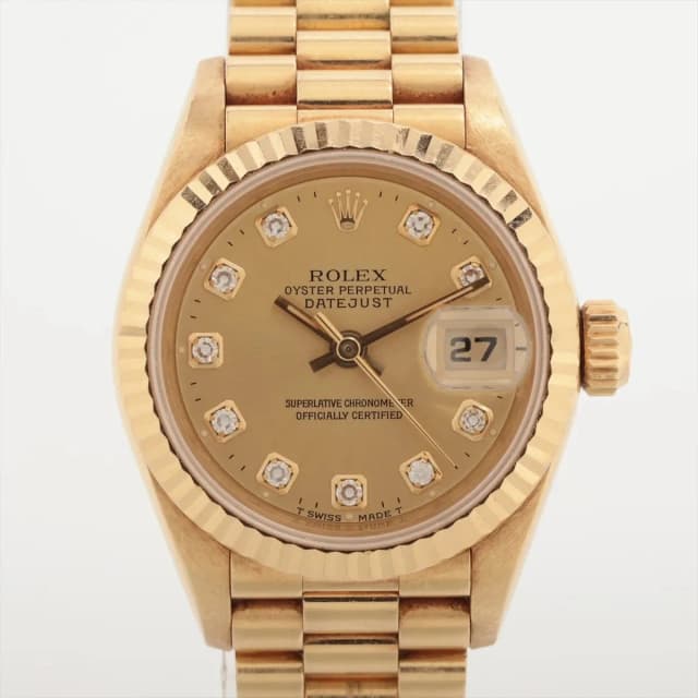 Rolex 26mm DateJust 18k Yellow Gold with Diamonds Watch in Yellow from The Purse Affair, photo 1 of 1