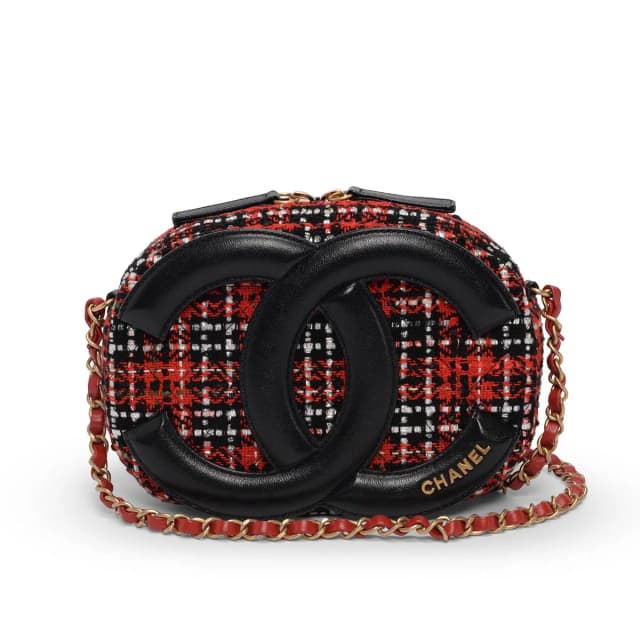 Chanel Tweed & Lambskin Coco Midnight Camera Case in Red Lambskin from Blue Spinach, photo 1 of 1