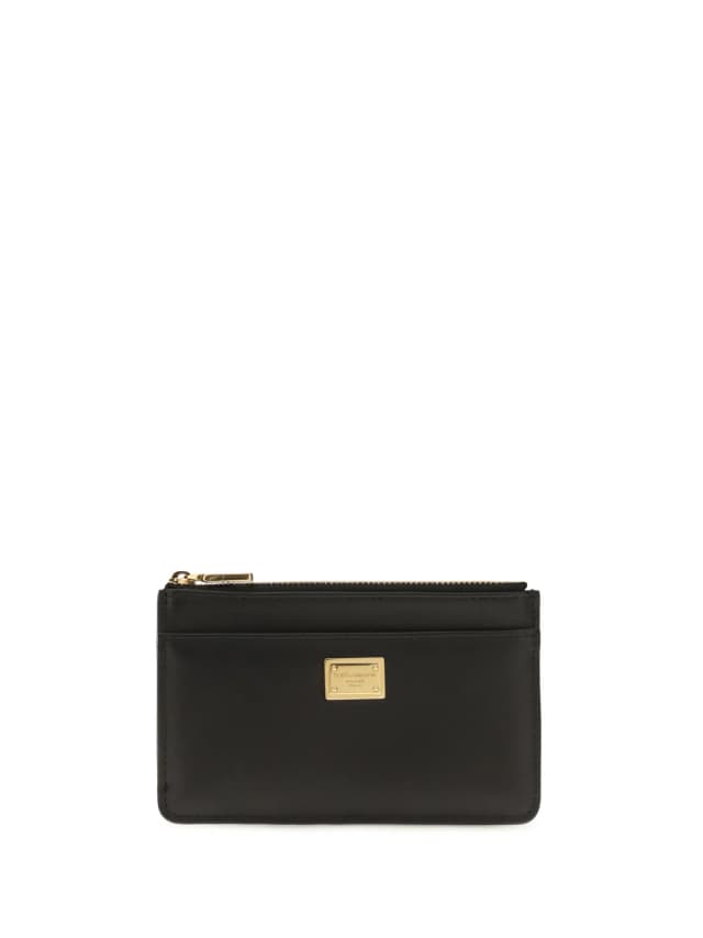 Dolce & Gabbana Calf Leather Zip Card Case — Black Wallets Purses in Black Calfskin from HEWI, photo 1 of 1