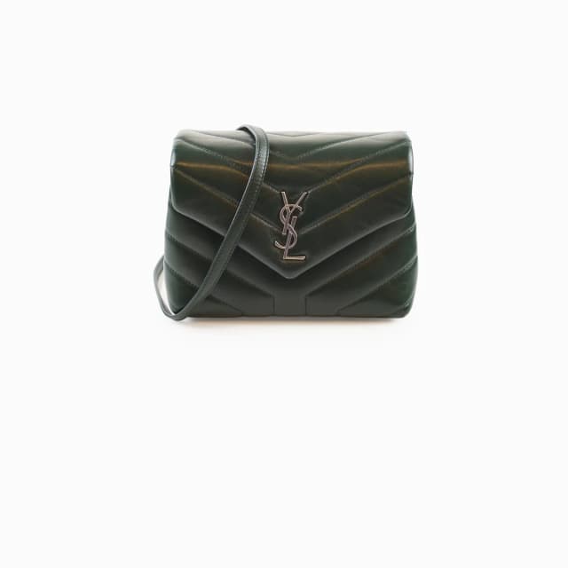 Saint Laurent Toy Loulou Vert Fonce in Green Leather from The Purse Affair, photo 1 of 1