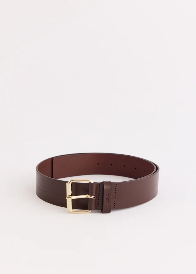 A.P.C. La Ceinture Belt in CAA BROWN, image 1 of 1 from Incu