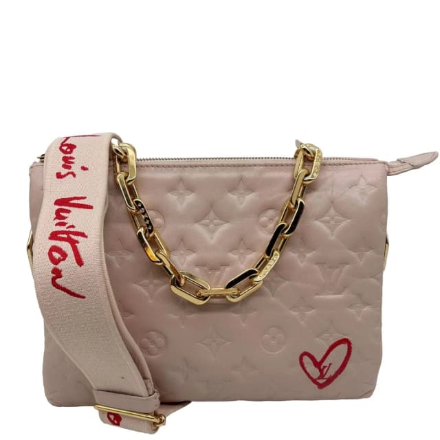 Louis Vuitton Fall In Love Coussin Monogram Embossed Shoulder Bag Light Pink in Pink Leather from Dallas Designer Handbags, photo 1 of 1