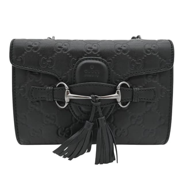 Gucci Black Guccissima Emily Mini Bag in Black Canvas from Clotheshorse Anonymous, photo 1 of 1