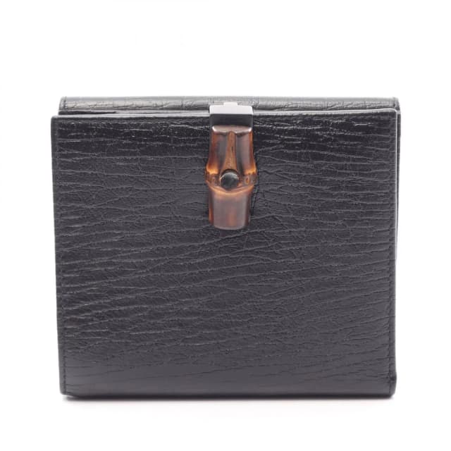 Gucci Bifold Wallet Bamboo Black Leather Snap in Black Leather from The Reluxe, photo 1 of 1