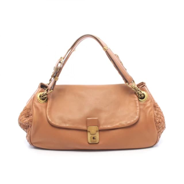 Bottega Veneta Handbag Intrecciato Camel Lambskin in Brown Lambskin from The Reluxe, photo 1 of 1