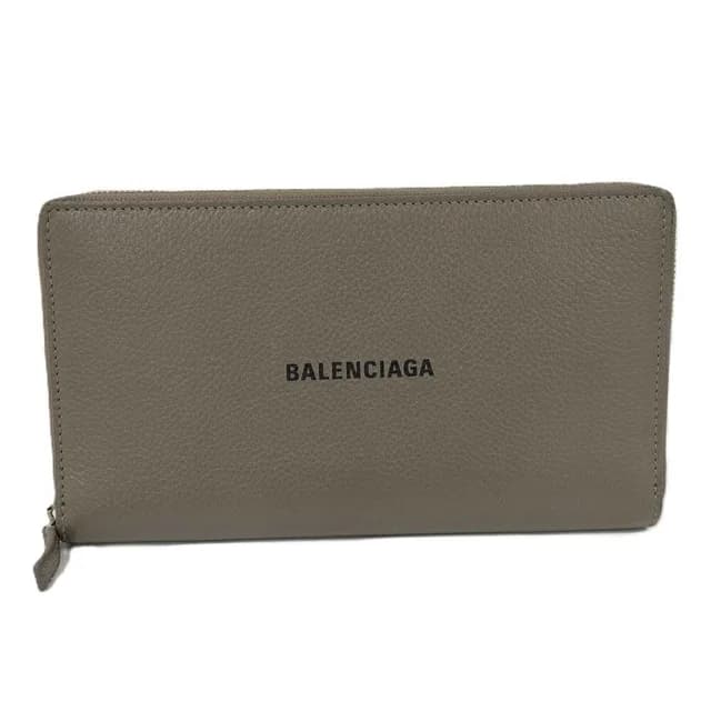 Balenciaga Wallet Round Fastener Leather Grey Ju in Grey Leather from The Reluxe, photo 1 of 1