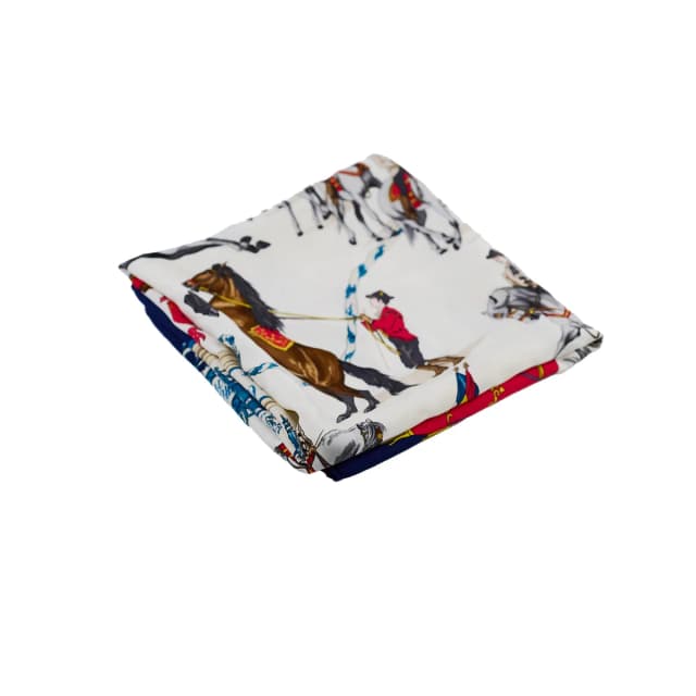 Hermès Real Escuela Andaluza del Arte 90 Scarf Blue in Blue Silk from The Purse Affair, photo 1 of 1