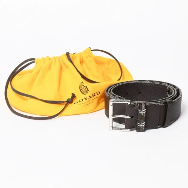 Goyard Belt Triton Black Brown Silver in Black Canvas from The Reluxe, photo 1 of 1