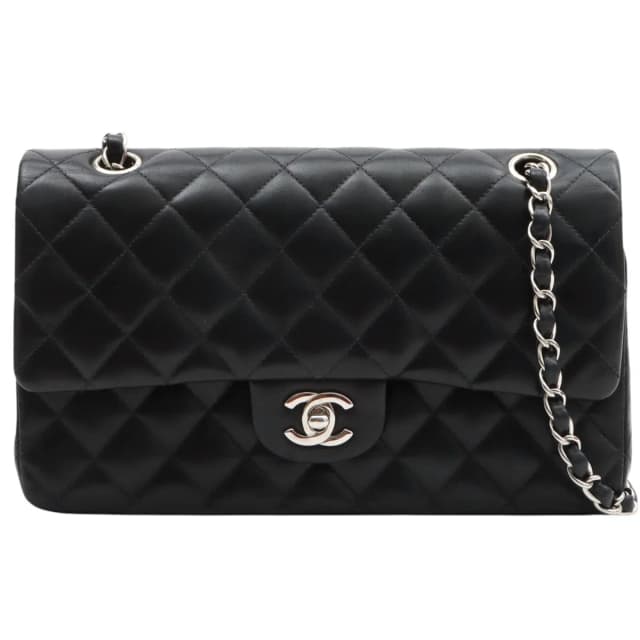 Chanel Circa 2004 Classic Flap Chain Bag 25cm Black from VINTAGE QOO TOKYO, photo 1 of 1